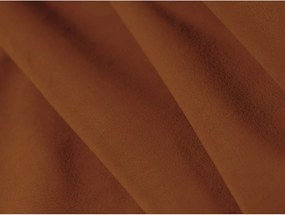 Terrakotta színű kárpitozott ágyneműtartós franciaágy ágyráccsal 160x200 cm Eric – Micadoni