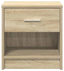 2 db sonoma tölgy színű éjjeliszekrény fiókkal 39x28x41 cm