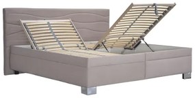 WINDSOR kárpitozott ágy, matrac nélkül, 180 x 200 cm, bézs