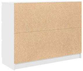 fehér szerelt fa tálalószekrény 100x35x76 cm