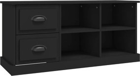 vidaXL fekete szerelt fa TV-szekrény 102 x 35,5 x 47,5 cm