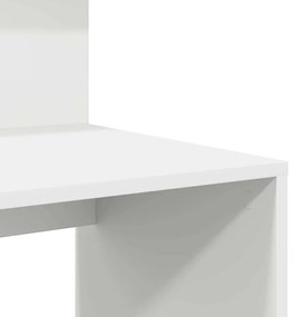 Íróasztal tárolóval polcokkal Fehér 90 x 48 x 101.5 cm Faanyag