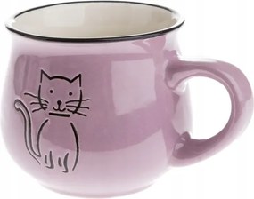 Kerámia bögre Macska 220 ml lila Ajándék