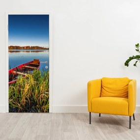 Fotótapéta ajtóra - Piros bárka (95x205cm)