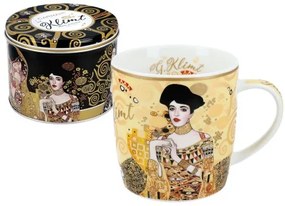 Porcelánbögre fémdobozban,450ml,Klimt: Adele
