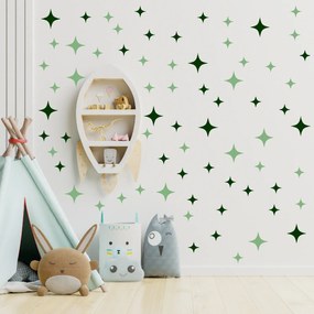 PIPPER. Textil falmatrica "Csillagok" Szín: Palackzöld