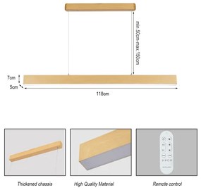 Brilagi - Fényerőszabályozható csillár SLEEKLINE SMART LED/40W/230V Wi-Fi Tuya + távirányító