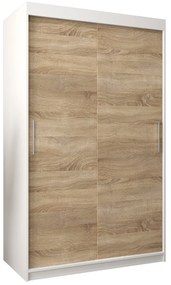 Ruhásszekrény 120 cm Toki (matt fekete + szonoma tölgy). 1064806