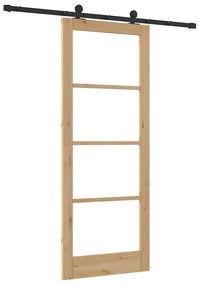 Csúszóajtó ORKDAL Barna 83 x 211 cm Fa és fém
