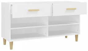 fehér szerelt fa cipősszekrény 102 x 35 x 55 cm