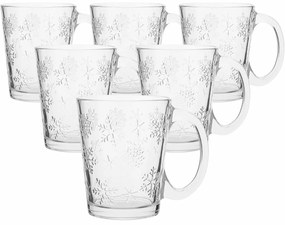 Altom 6 db üvegcsésze Snowflakes 300 ml