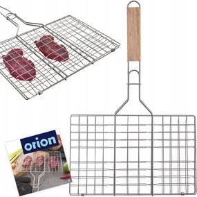 Grillrács fogantyúval Zárható Kétoldalas Fém Orion 35x55 cm