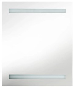 Antracitszürke LED-es tükrös fürdőszobaszekrény 50 x 14 x 60 cm