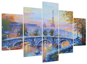Eiffel torony festmény képe (150x105 cm)
