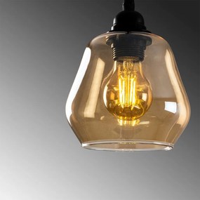 Gold 030 arany-fekete fém és üveg függőlámpa, Ø15 cm