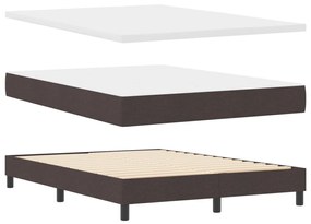 vidaXL Boxspring Ágy Mattal és LED Fekete-Nehéz 140x200 cm Szövet