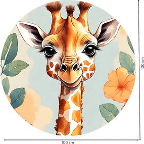 PIPPER. Kör alakú falmatrica "Zsiráf" Méret: 60cm