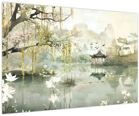 Kép - Kínai tó (90x60 cm)