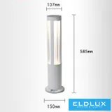 UNIVERSO kerti lámpa COB LED 12w 600lm 4000k IP65 D107/D150×585mm fehér
