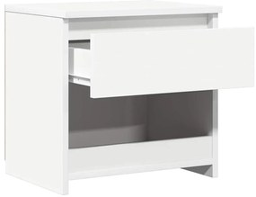 2 db fehér szerelt fa éjjeliszekrény 40 x 30 x 39 cm