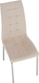 Étkezőszék, bézs Dulux Velvet szövet/króm, GERDA NEW