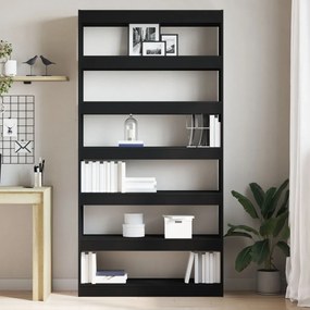 Könyvespolc Fekete Összeállított fa 100 x 30 x 198 cm Könyvespolc