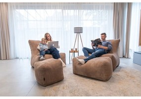 Krémszínű kordbársony babzsákfotel Seat 100 Lounge – SLOWDOWN