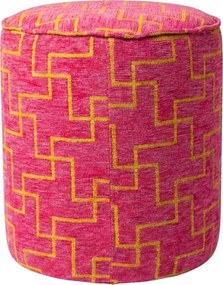 XENOS puff 39x35 cm, rózsaszín-lila