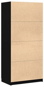 Szobaöltöny Fekete Tölgy 80x51x180 cm Mérnöki Fa