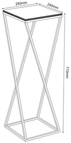 Virágállvány 70x24 cm fekete