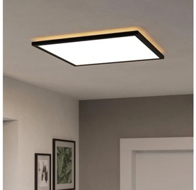 Eglo 901457 -LED Dimmelhető fürdőszobai lámpa ROVITO-R 17W/230V 50x50 cm IP44 fekete + távirányító 901457