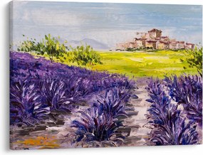 Kép - Provence, franciaország, olajfestmény (70x50 cm)