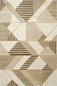 Rombusz Szőnyeg Háromszögek Vonalak Puha 3D Hálószoba Nappali Amelia 60x100 cm