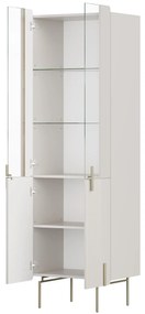 Malmi vitrin fém lábakon - 60 cm - kasmír / krém bianca / arany lábak