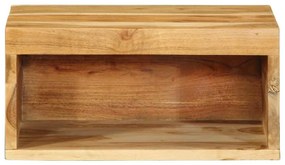 tömör akácfa falra szerelhető TV-szekrény 40x30x19 cm
