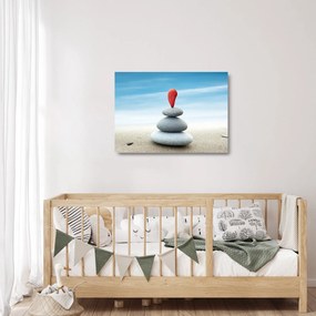 Kép - Egyensúly kövekkel (üvegen) (70x50 cm)