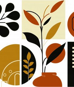 Poszter 40x60cm Botanikus kollázs