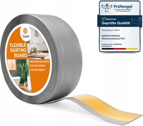 Pvc szegélyléc öntapadós lábazati 70x20mm szürke, 25m