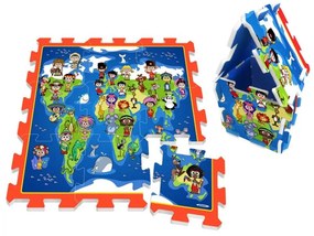 Hab puzzle játszószőnyeg - Világtérkép 9db