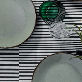 24 részes porcelán étkészlet zöld