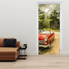 Fotótapéta ajtóra - Veterán autó a természetben (95x205cm)
