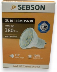 Led izzók GU10 Sebson 5W meleg szín 10db