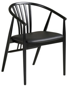 Agustin étkezőszék, bükkfa PU üléssel, fekete