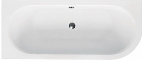 Besco Avita vékony sarokkád 150x75 cm baloldali fehér #WAV-150-NLS