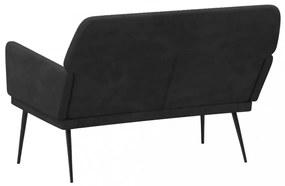 fekete bársonypad 108x79x79 cm