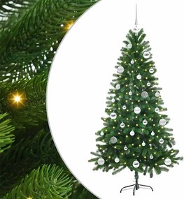vidaXL Karácsonyfa 150 LED-del állvánnyal Zöld 150 cm PE