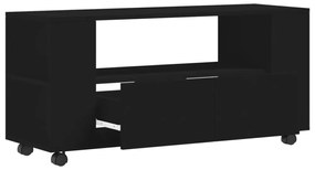 fekete szerelt fa TV-szekrény 102x34,5x43 cm