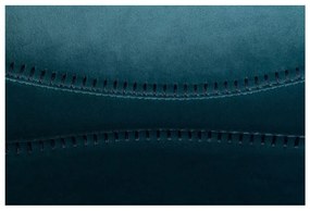 2 db-os petróleumkék bárszék szett bársony kárpittal, magasság 106 cm - Dutchbone