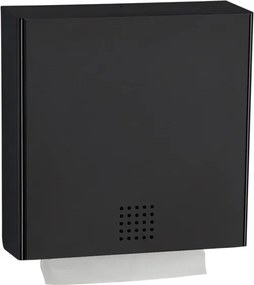 Papírtörlő adagoló, fekete fém, fali