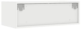TV szekrény LED világítással fehér 75x35,5x25 cm